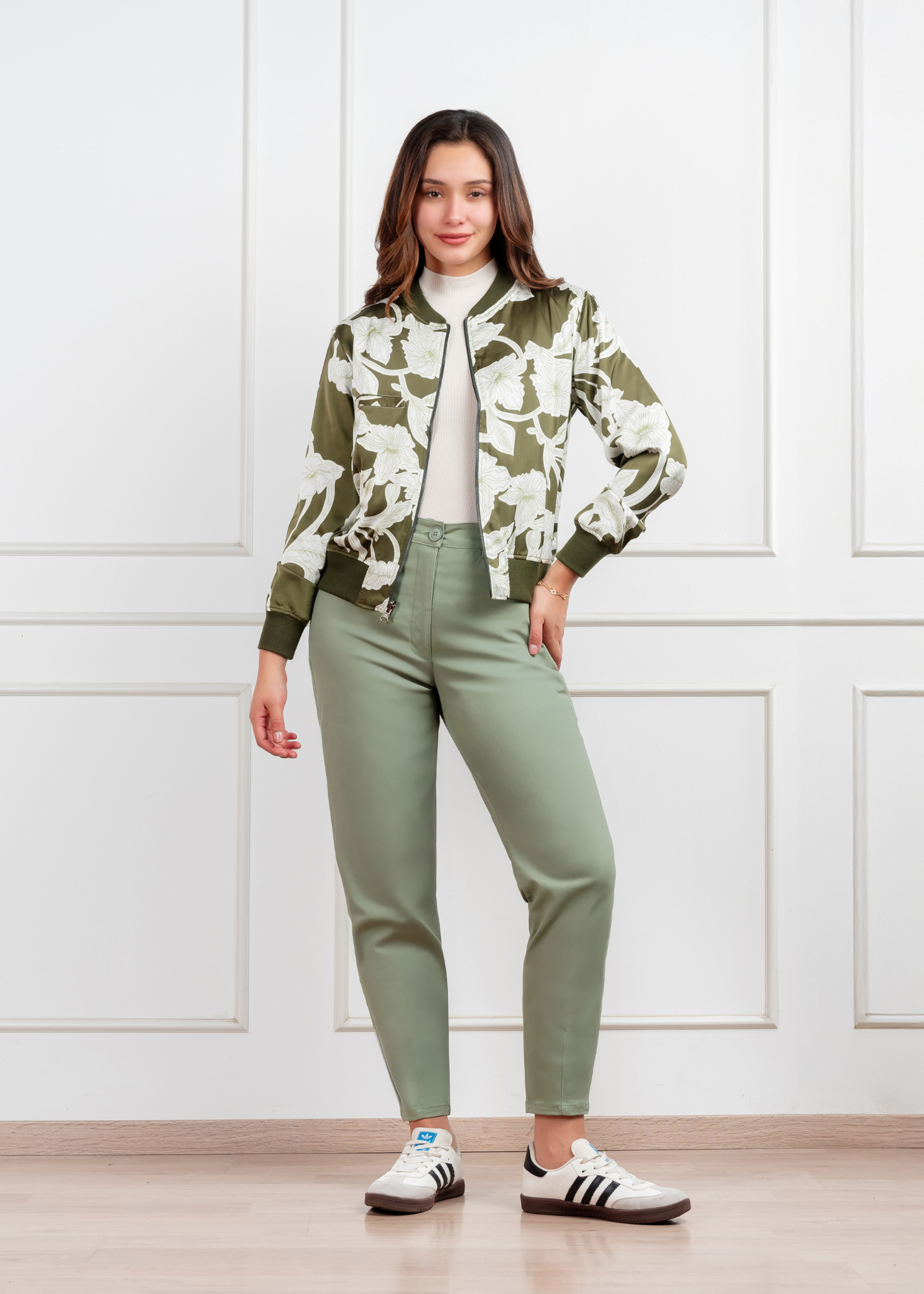 Pantalón Mom Drill Verde