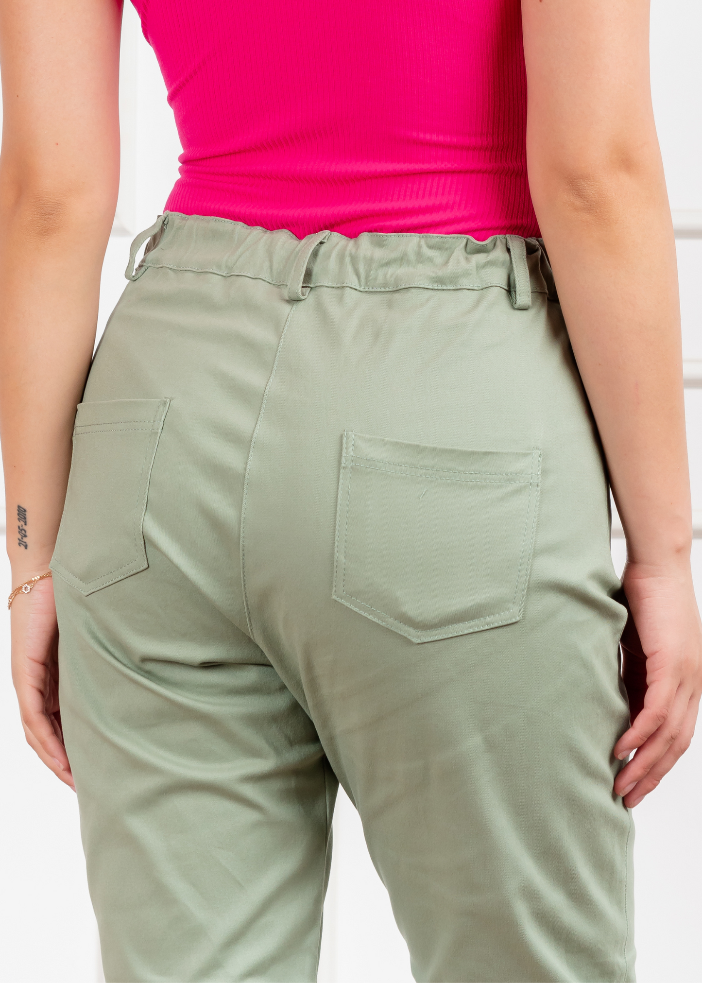 Pantalón Mom Drill Verde