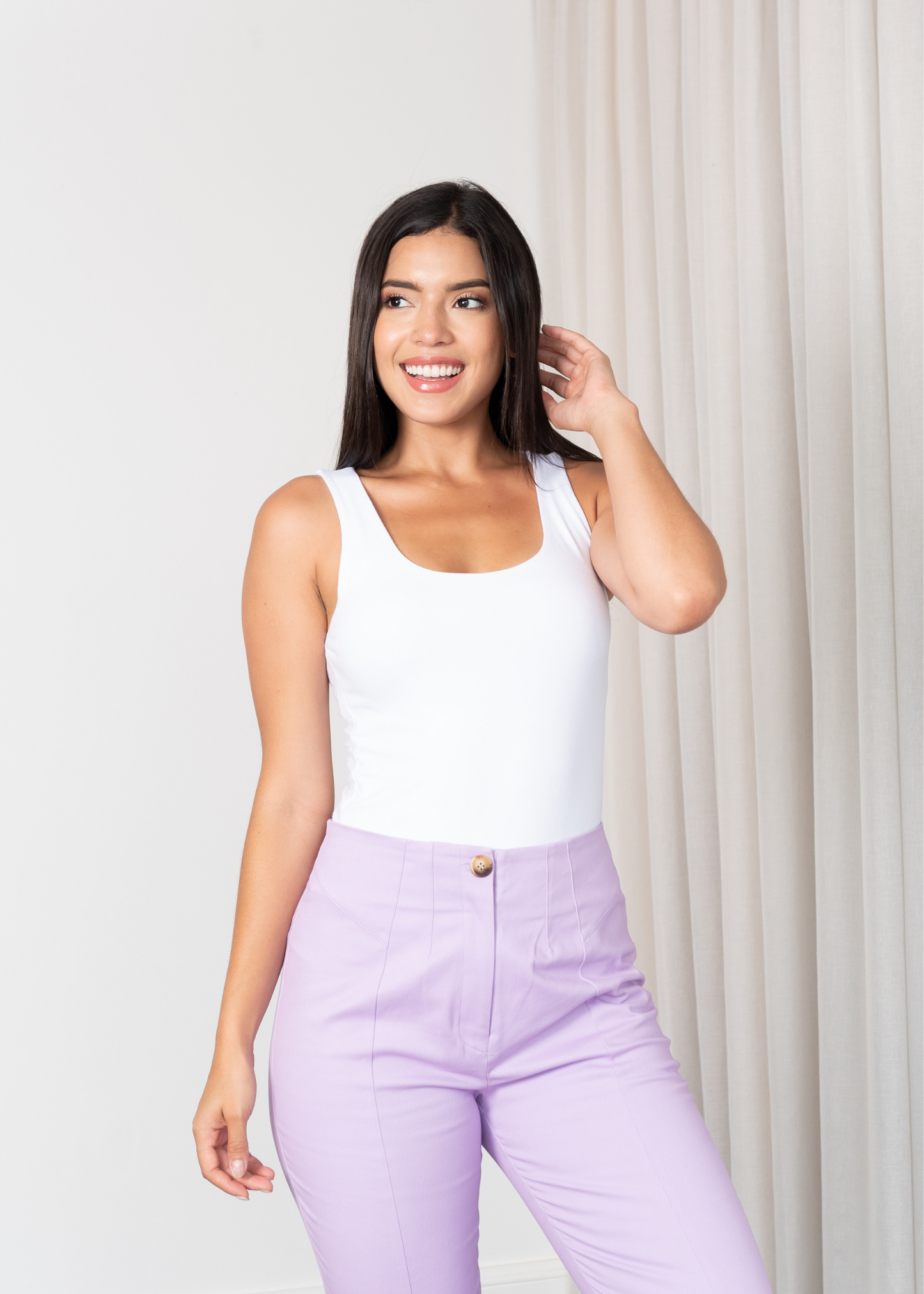 Body algodón cuello U