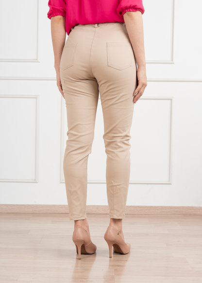 Pantalón Mom Drill Beige