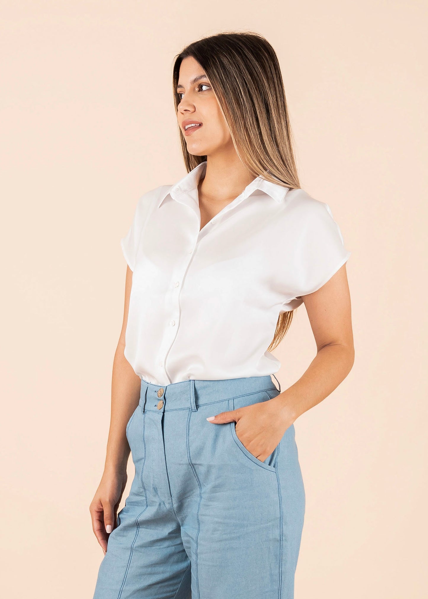 Blusa camiseda perla